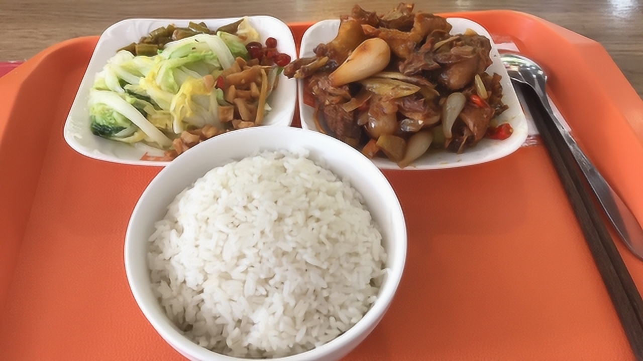 广西南宁,很普通的一份快餐,价格贵得吓人,都是年轻人过来吃