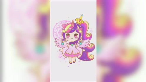 迷你小马宝莉音韵公主女孩装 画画教程 超萌卡通简笔画