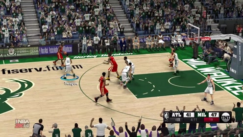 NBA2K 字母哥爆砍34分8篮板，雄鹿大胜老鹰，赢得东决