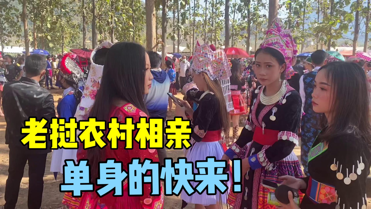 老挝农村相亲大会,放眼望去全是,单身小伙们赚大了!