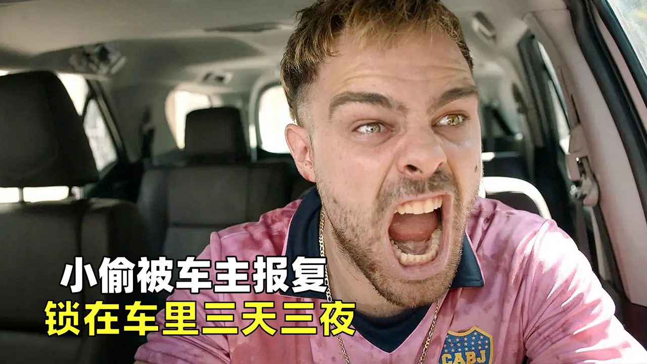 偷车贼被车主困车内,饿了吃纸,渴了喝自己的圣水,犯罪电影《危机四伏