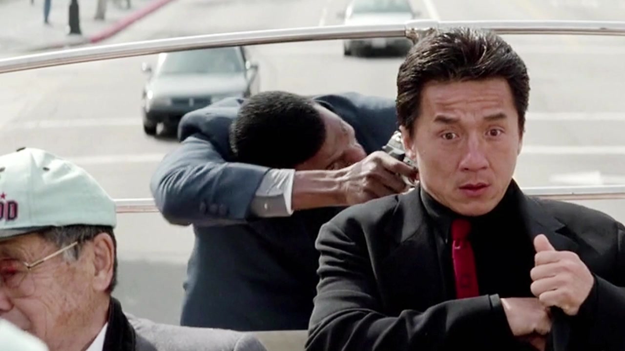 尖峰时刻:成龙大哥刚到洛杉矶,就无法忍受卡特的碎嘴,跳车溜了