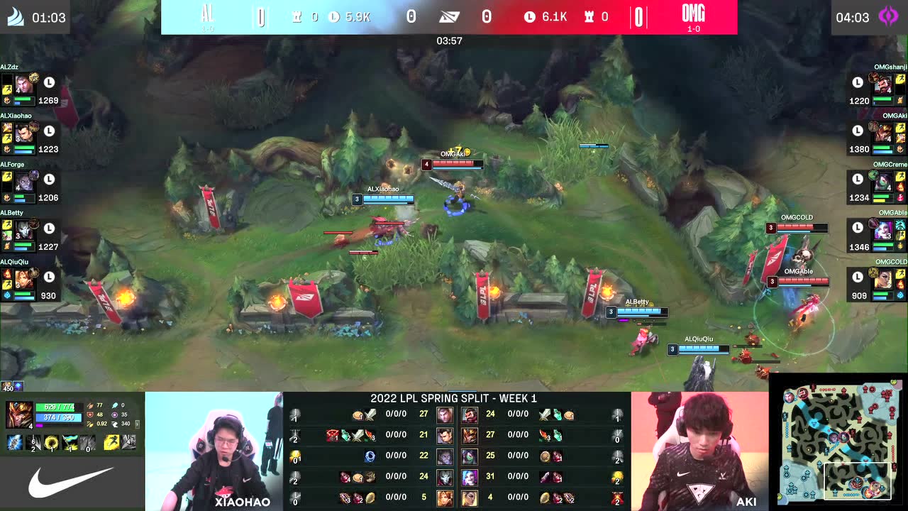 Aki反野被包倒送闪现 小奶油阿卡丽强势单杀Forge