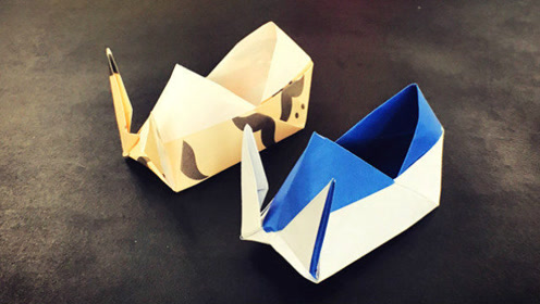 纸在乎你 亲子手工 可爱的兔子鞋子折纸