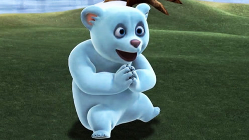 熊大熊二带小北极熊钓鱼,光头强来捣乱,追逐赛开始了