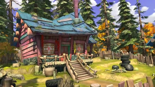 熊出没光头强在小镇救下来一条小狗这个小狗跟着光头强来森林