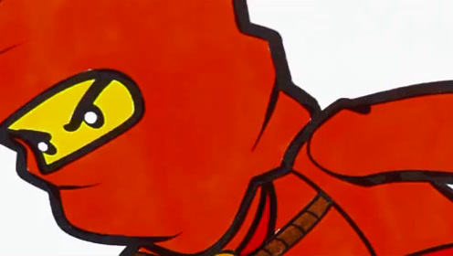 儿童简笔画:红发忍者乐高小人