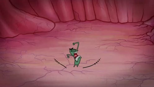 痞老板钻进客人肚子里偷蟹堡,没想到蟹老板也钻进来了