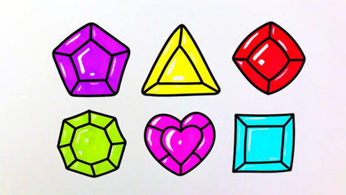 彩色的多边形简笔画儿歌