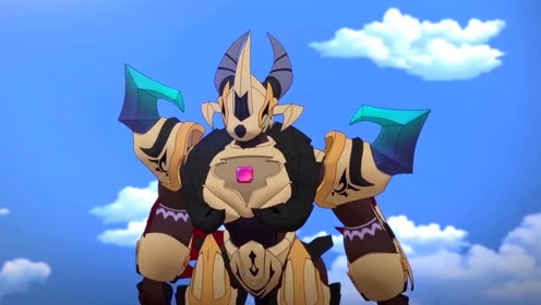 斗龙战士:合体后的雷加好厉害三个凶兽龙都不是他的对手