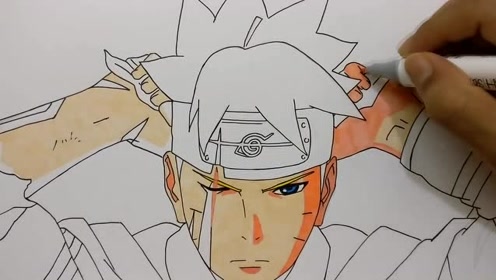 火影漫画家手绘漩涡博人长大成人的样子!