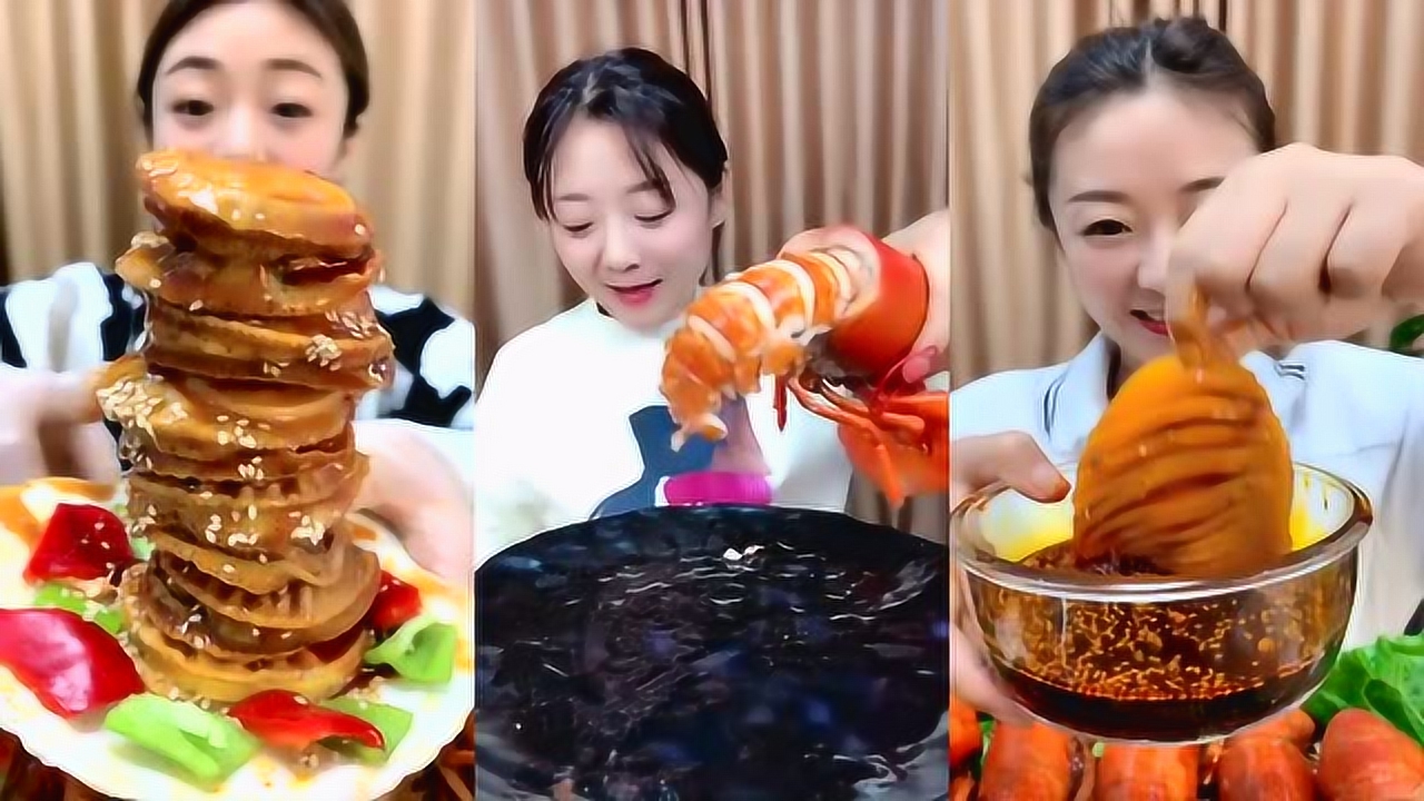 吃播小美女:妹子吃海鲜,隔着屏幕都感觉香,馋到我了!
