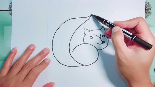 神奇简笔画,用数字6画狐狸!