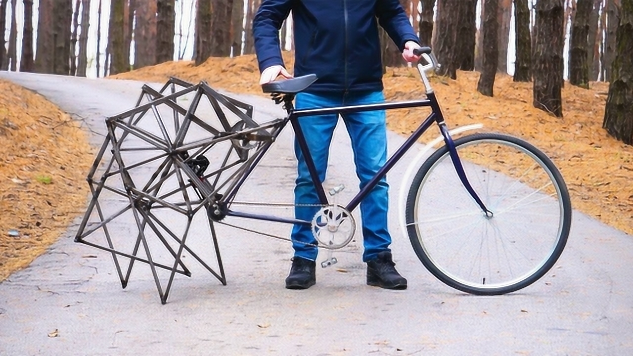 牛人自制自行车图片
