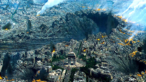 灾难片:陨石群袭击地球,威力堪比核爆炸,瞬间摧毁一座城市