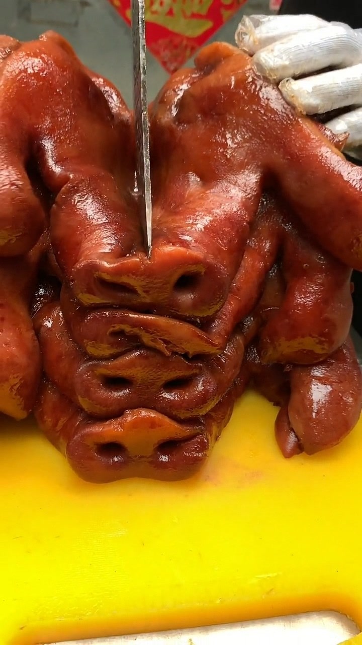 五香猪头肉,刀功手法一绝!
