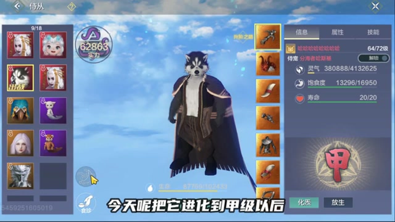 妄想山海:甲级侍从哈斯基强不强?看到这技能伤害我服了