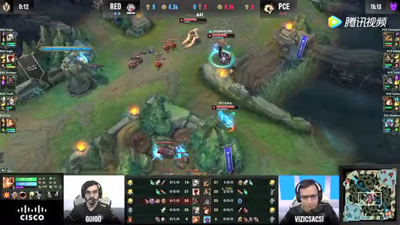 鳄鱼1v2丝毫不慌反杀青钢影 PCE多点开花连杀两次阿卡丽