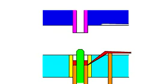 潜伏式浇口拉断