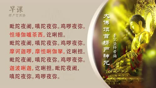 早课楞严咒45遍 圣空法师诵持