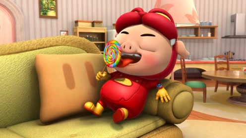 猪猪侠:小猪猪就你的理由多 吃棒棒糖还给大脑补充营养