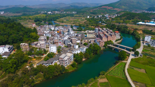 湖南宁远县冷水镇毛家村航拍视频