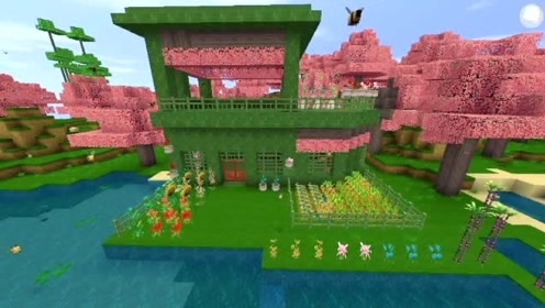 迷你世界田园竹屋别墅,世外桃源一样的生活!