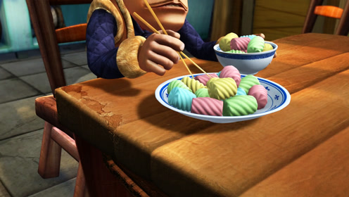 光头强拿棉花糖当午饭,但是再好吃的东西都会吃腻的,心疼强哥!