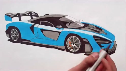 跪着看完视频 实拍大神手绘迈凯伦塞纳