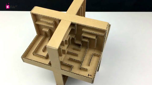 用纸板制作的3d滚动迷宫!网友:我能玩一整天!