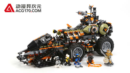 动漫异次元 乐高积木lego 幻影忍者 70654 重型捕龙卡车