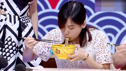 钱枫挑战大胃王密子君比赛吃面,太逗了