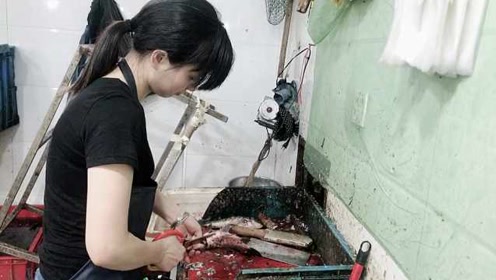 90后卖鱼西施:第一次杀鱼有点恶心