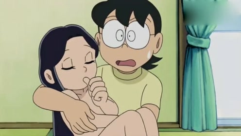 小女孩突然变大,大雄:静香"洗澡"的衣服我拿来了!