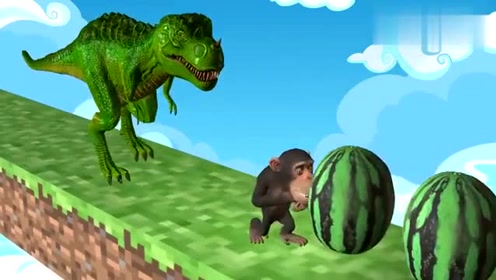 儿童卡通片:小熊熊被大恐龙追着跑,进行有趣大闯关