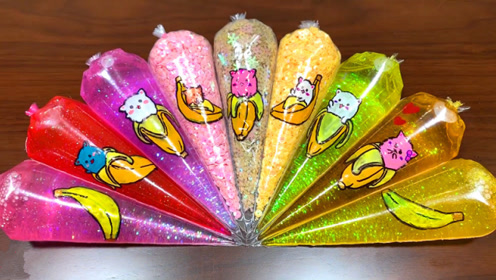 水果裱花袋水晶泥,亮粉泥,雪花泥,混合diy无硼砂史莱姆