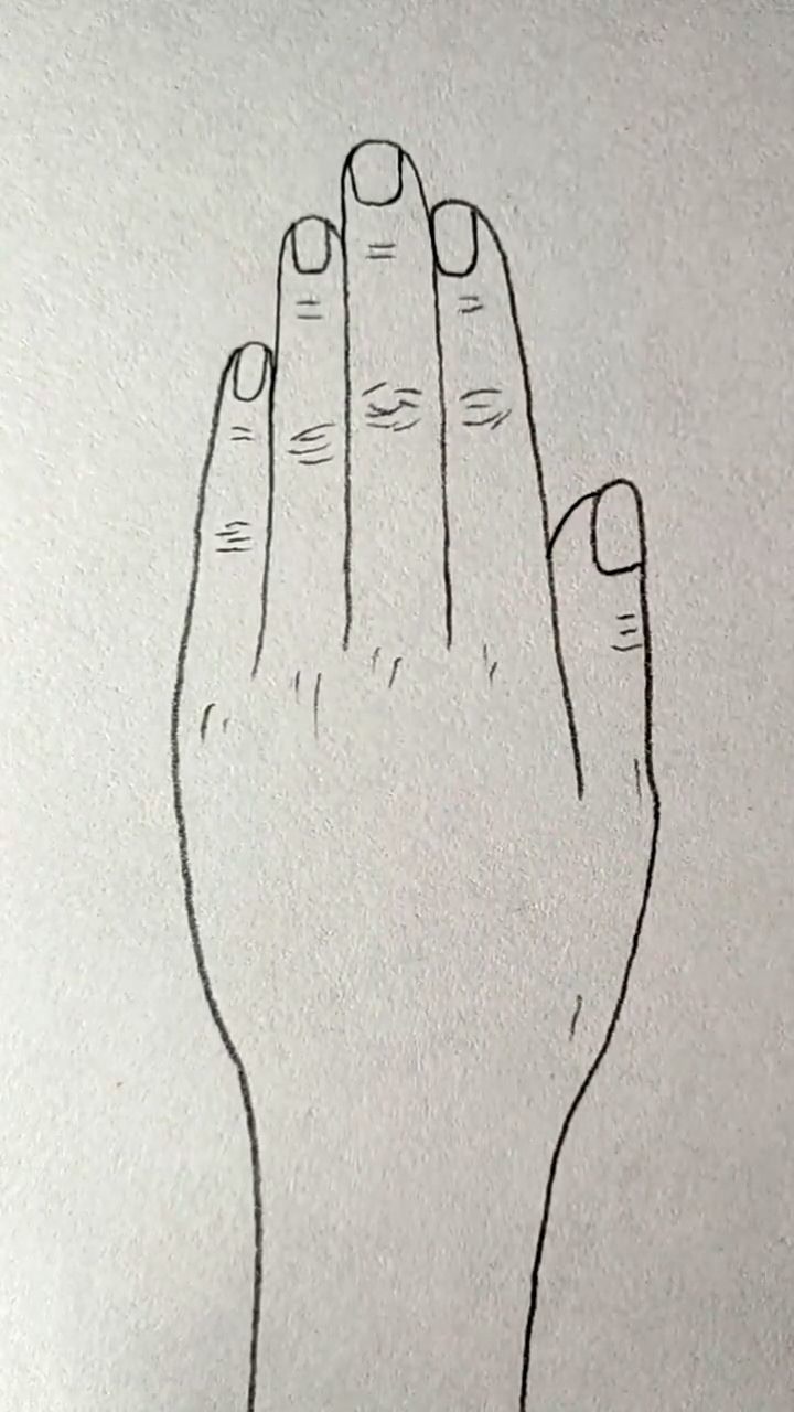 用数字9画双手,简单