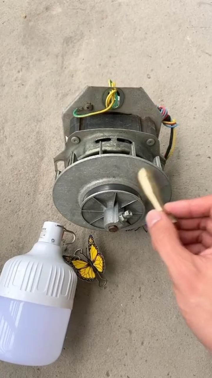 洗衣机电机改发电机