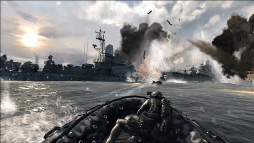 使命召唤现代战争:潜入深海炸毁万吨航母,这游戏体验用心了!