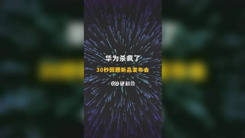 华为杀疯了30秒回顾今晚新品发布会
