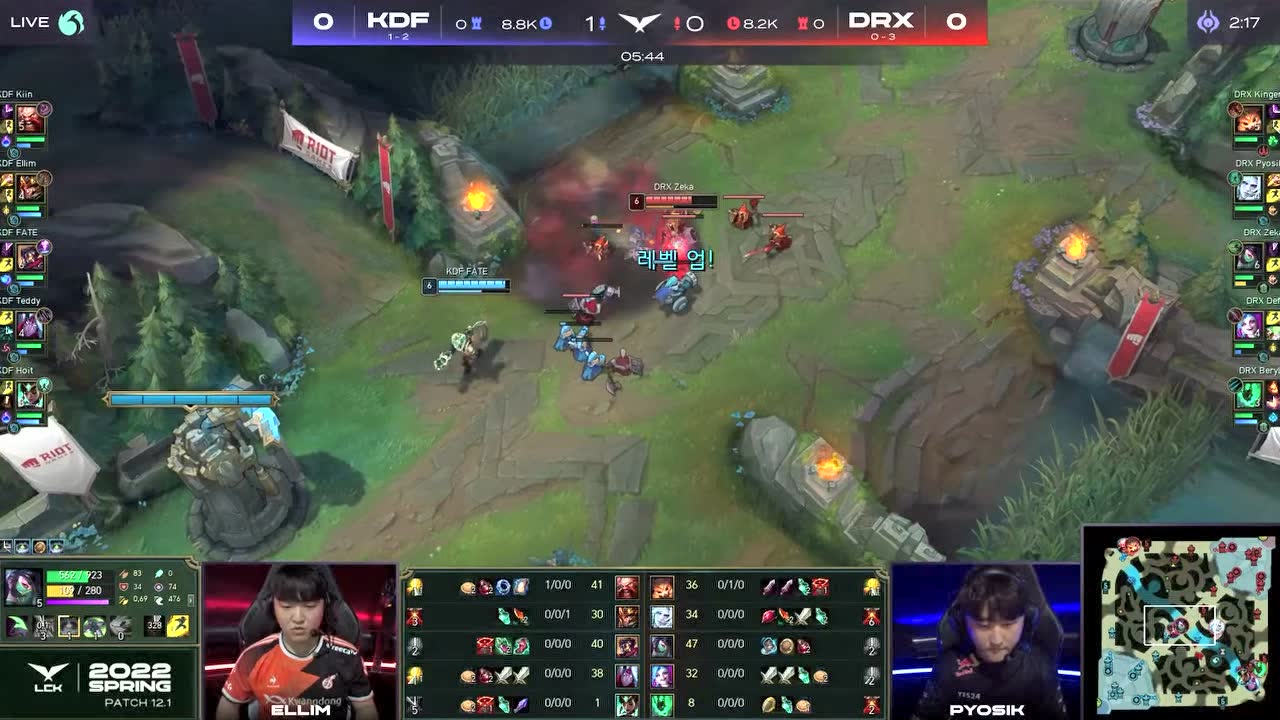 【回放】2022LCK春季赛W2D5 KDF vs DRX 第一局