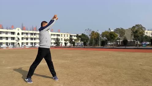 健身南拳02架桥双砸拳