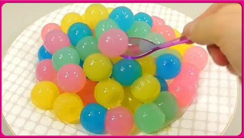 diy彩虹果冻水舞珠珠果盘 公主的彩虹果冻水舞珠珠项链