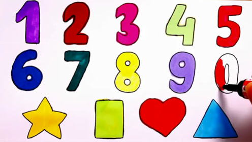 儿童简笔画:数字一到十