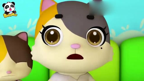 大地震很危险猫咪妈妈告诉不要慌躲在桌子下面保护好自己动画片