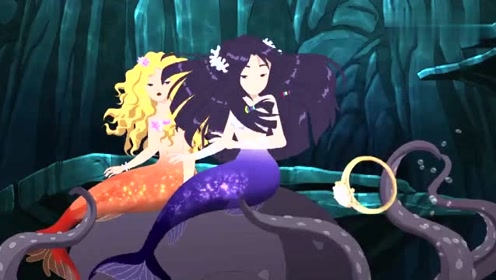 海怪把美人鱼抓住了,妮娜被绑住手不能使用魔法,幸亏多加宝机智