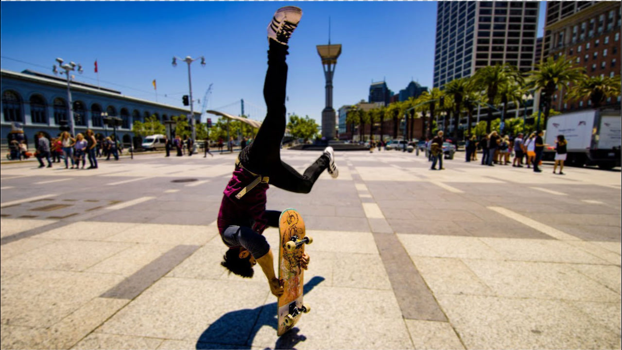 极限滑板,真不愧是大神,玩滑板想玩杂技一样!