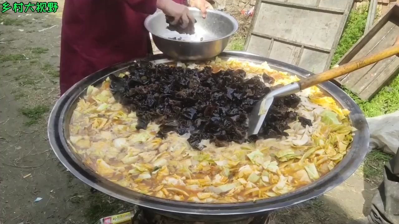 这才是河南农村大锅菜,一锅能盛0碗,味道鲜美,看着都流口水