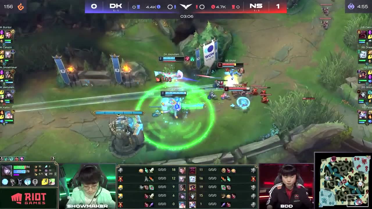【回放】2022LCK春季赛W2D1 DK vs NS 第二局