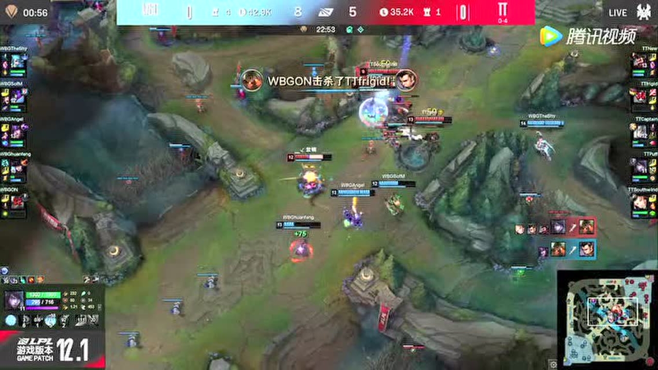 Captain切后三枪被秒 theshy格温越塔输出1v3